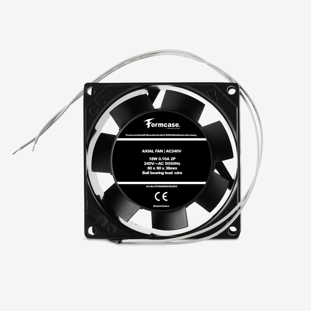 Formcase fan/fan, 220V/AC, 80 x 80 x 38 mm